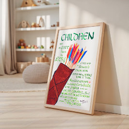 Psalm 127 3-5 Children Bible Verse Christian Poster