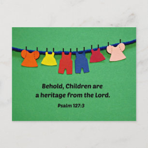 Psalm 127:3 Behold, barn är ett arv... Vykort