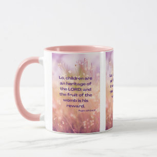 Psalm 127:3 KJV Bible Scripture Pic Two-Tone Mugg