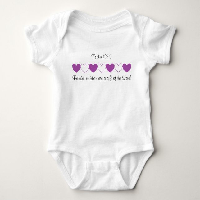Psalm 127:3 Spädbarnskötare Tee Shirt (Framsida)