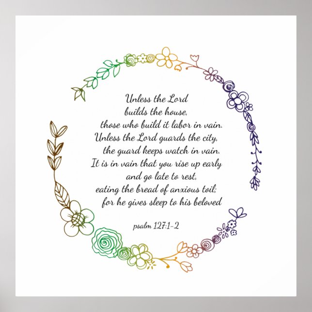 Psalm 127 poster (Framsidan)