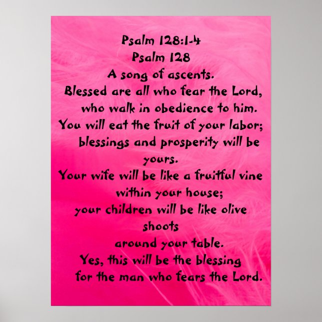 Psalm 128:1-4 poster (Framsidan)
