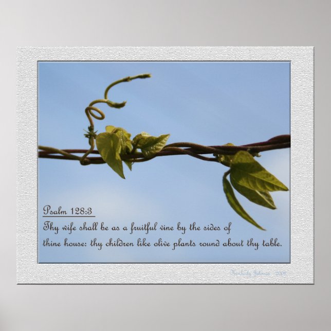 Psalm 128:3 poster (Framsidan)