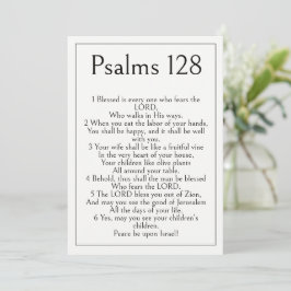 Psalm 128 Bibelvers, Modern Enkel Minimalistisk Kort