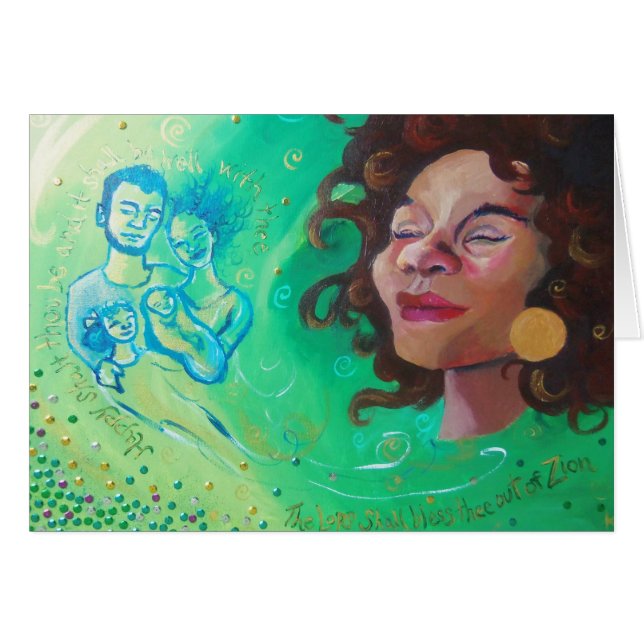 Psalm 128 Notecard OBS Kort (Framsidan Horizontal)