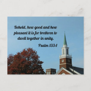 Psalm 133:1 Behold, hur bra och hur trevlig Vykort