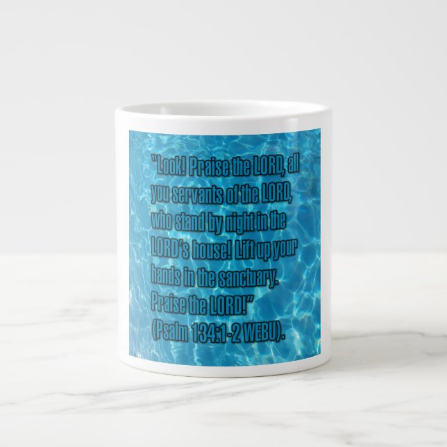 Psalm 134:1-2 WEBU Mug Jumbo Mugg (Framsidan)