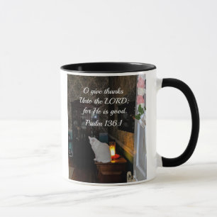 Psalm 136:1 O ge tack till Herren Mugg