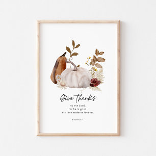 Psalm 136:1 Skriftposter – Ge tack Poster