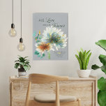 Psalm 136 Hans Kärlek påverkar Blommigt Grått Canvastryck<br><div class="desc">Modern kristen skrift "Hans Kärlek Endures Forever" från Psalm 136:1. Ge din dekoration ett förtroendebudskap med den här Canvas med den bibeln Psalm 136:1 "Ge tack till Herren, för han är bra, hans kärlek är för evigt." Väntan återges vackert i elegantens skriptteckensnitt över en känslig blombakgrund. Perfekt för hem, kontor...</div>