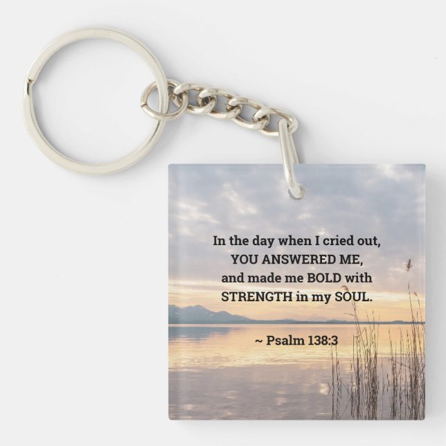 Psalm 138:3 Du gjorde mig feta solnedgången över S (Framsidan)