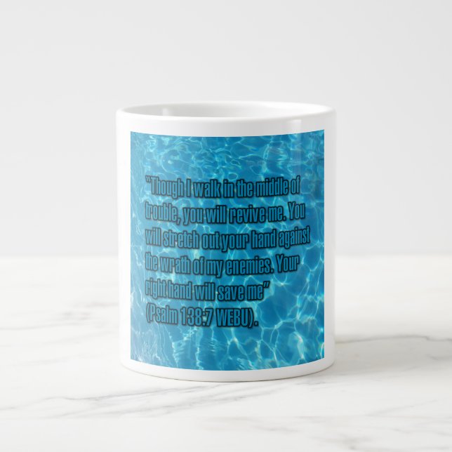 Psalm 138:7 WEBU Mug Jumbo Mugg (Framsidan)