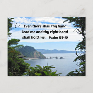 Psalm 139:10 Även där ska handen leda mig Helg Vykort