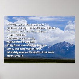Psalm 139:13-15 poster