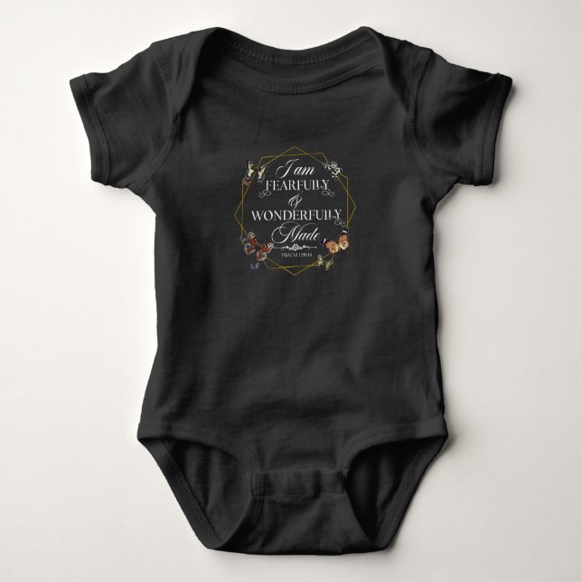 Psalm 139 14 Christian Bible Verse Quote T Shirt (Framsida)