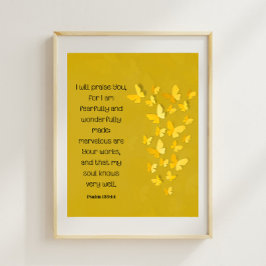 Psalm 139:14 Fjärt och underligt gjord Poster