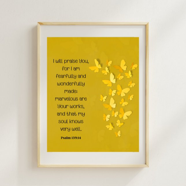 Psalm 139:14 Fjärt och underligt gjord Poster (Skapare uppladdad)