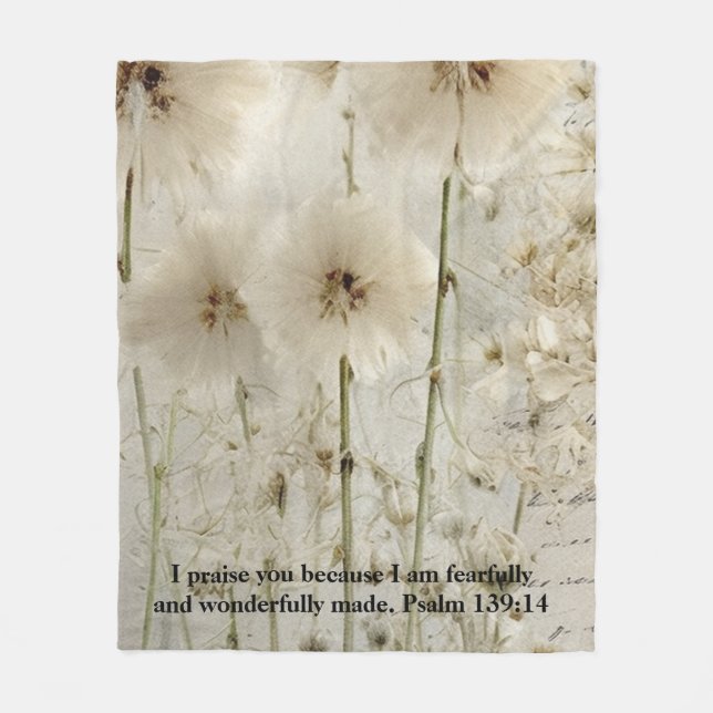 Psalm 139: 14 Fleece Blanket (Framsidan)