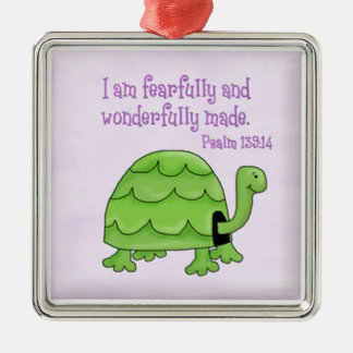 psalm 139:14 Kristian turtle Julgransprydnad Metall