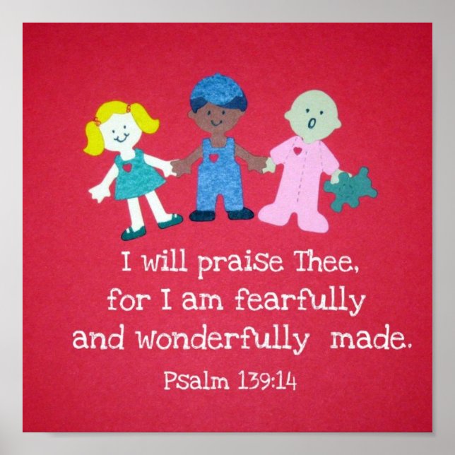 Psalm 139:14 poster (Framsidan)