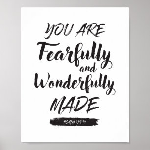 Psalm 139 14 Poster utskrift