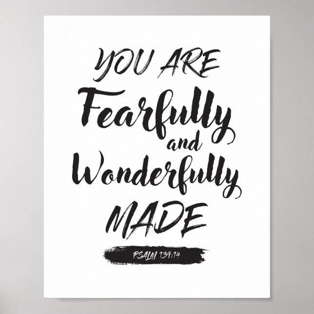 Psalm 139 14 Poster utskrift (Framsidan)