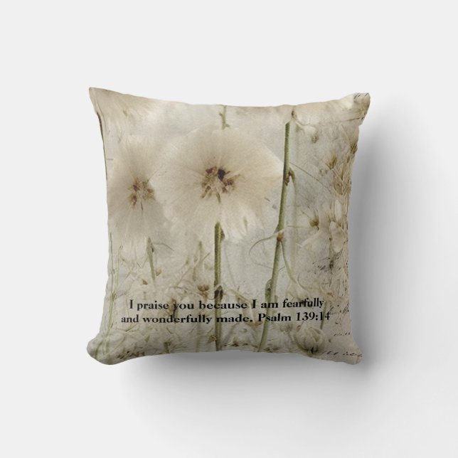 Psalm 139: 14 Throw Pillow Kudde (Framsida)