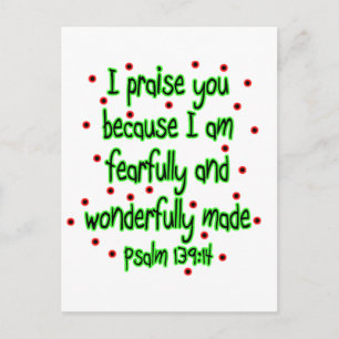 Psalm 139:14 vykort