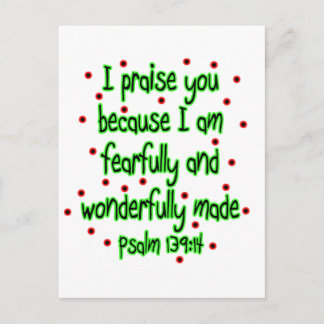 Psalm 139:14 vykort
