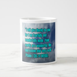Psalm 139:14 WEBU Mugg Jumbo Mugg