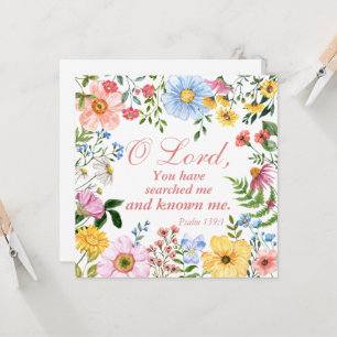 Psalm 139:1 Blommigt Bible Scripture Christian