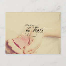 Psalm 139:23 - Sök mig, Gud, och känna mitt hjärta Vykort