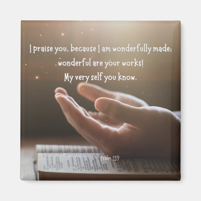 Psalm 139 2x2 Magnet (Framsidan)