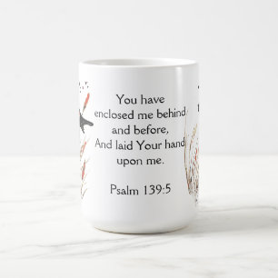 Psalm 139 Bible Scripture Du svarar Blackbird Kaffemugg