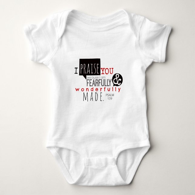 Psalm 139 - Jag lovordar dig T Shirt (Framsida)