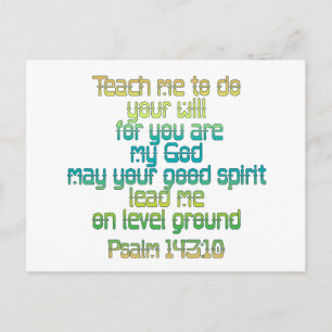 Psalm 143:10 vykort