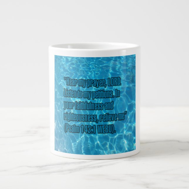 Psalm 143:1 WEBU Mug Jumbo Mugg (Framsidan)