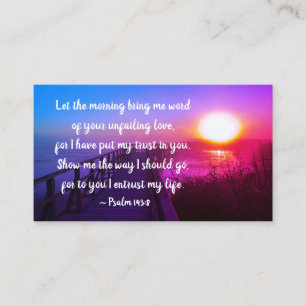 Psalm 143:8... Jag litar på er Bible Verse Visitkort