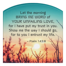 Psalm 143:8 Ord av din osvikliga soluppgång i Kärl