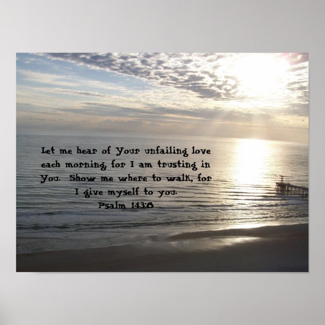 Psalm 143:8 poster (Framsidan)