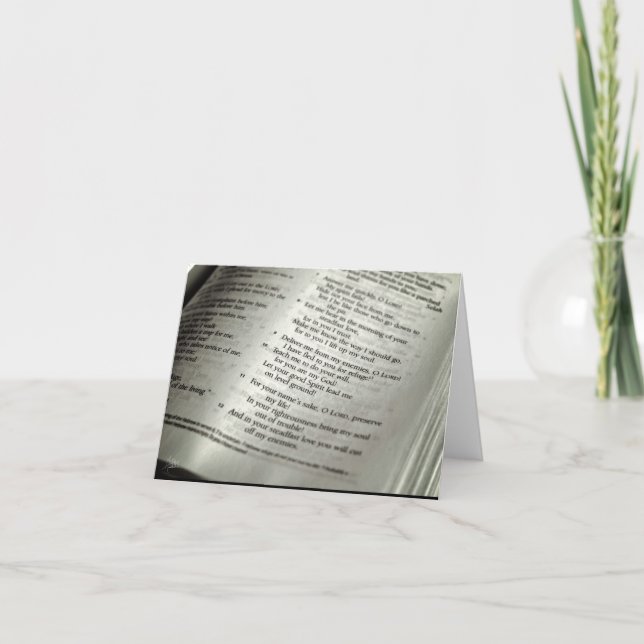 Psalm 143 [gratulationskort] kort (Framsida)