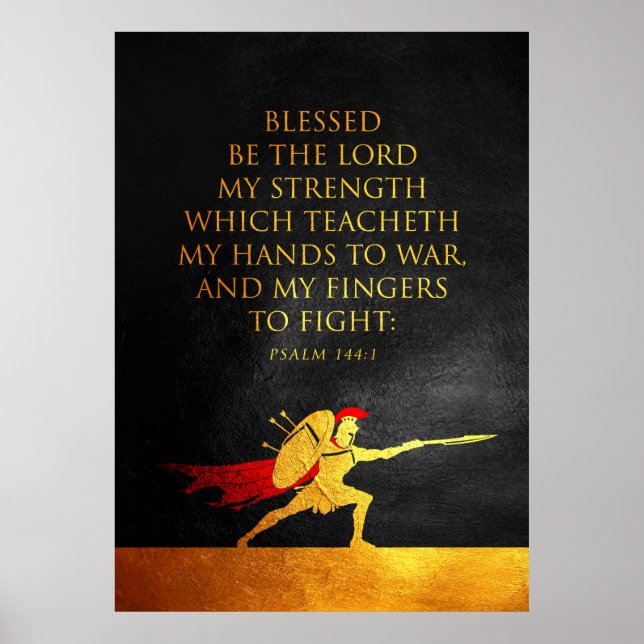 Psalm 144:1 Bibelverse Poster (Framsidan)