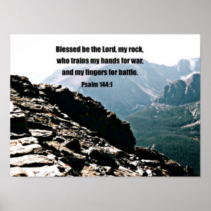 Psalm 144:1 Välsignad är Herren.. Poster