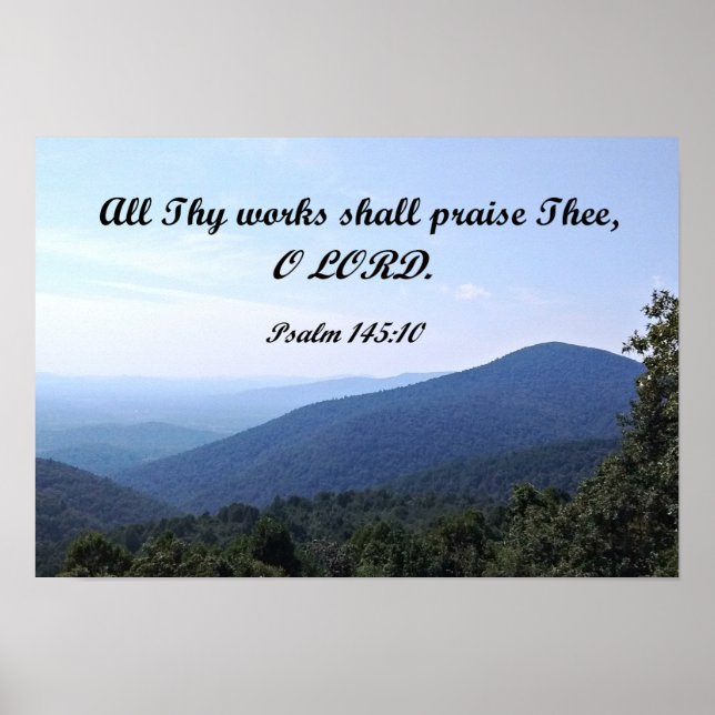 Psalm 145:10 Alla deras verk ska berömma The Thee Poster (Framsidan)