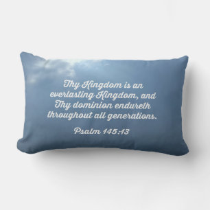 Psalm 145:13 Thy Kingdom är ett evigt Kungariket Lumbarkudde