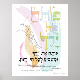 Psalm 145:15 "You Open Your Hand"-translitterering Poster