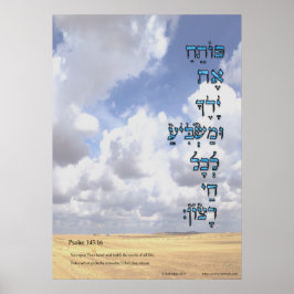 Psalm 145:16 "Öppna handen" Poster
