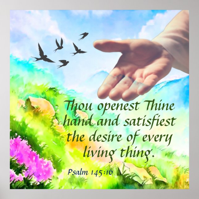 Psalm 145:16 poster (Framsidan)
