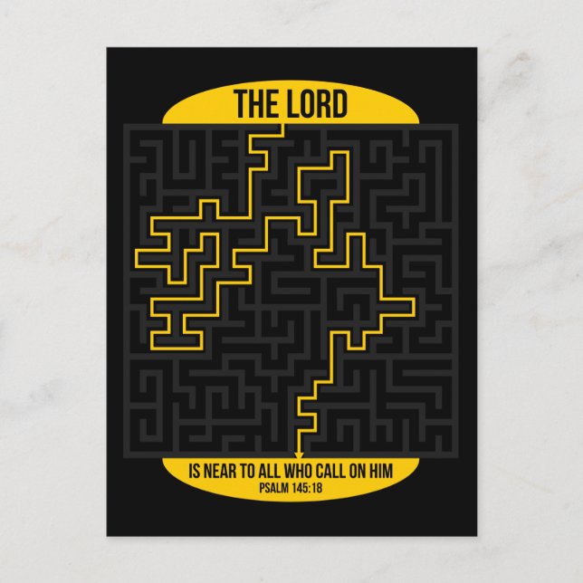 Psalm 145:18 vykort (Framsida)