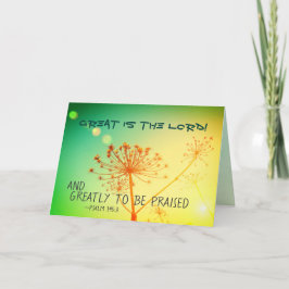 Psalm 145:3 Underbaren är Herren, Bible Verse Tack Kort